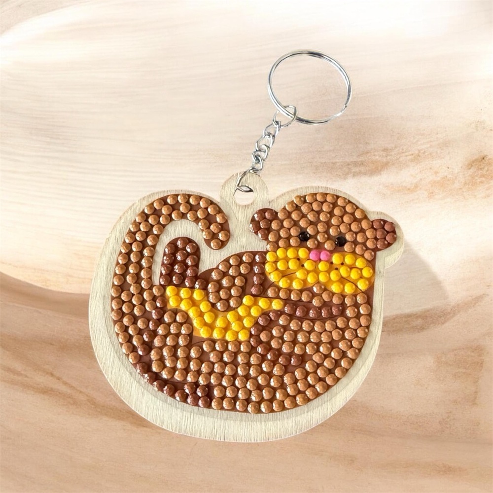 Otter Diamond Art Keychain Cute Animal Rhinestone Bag Charm Gift Sealed